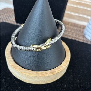 Elegant Silver and 18K Gold filled  Women's Bracelet